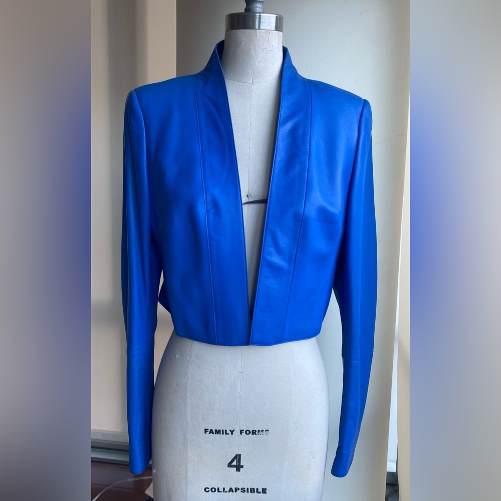 AKRIS LAURETTA NAPPA LEATHER JACKET